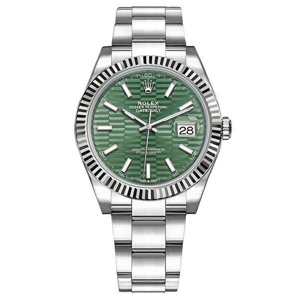 Rolex Datejust  41 Mint green fluted motif 126334-0030