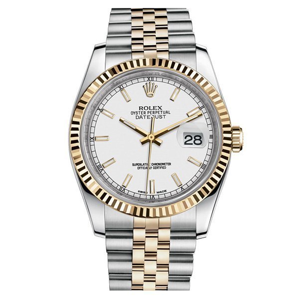 Rolex Datejust 36 white index dial Jubilee 116233