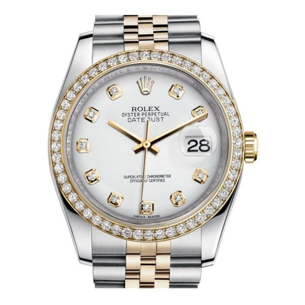 Rolex Datejust Lady Steel Yellow Gold 36mm 116243-White-Dial-Diamond-Jubilee 21651