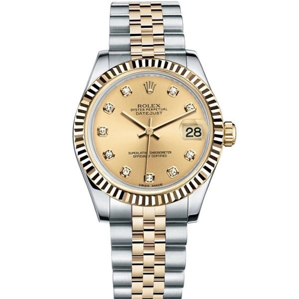 Rolex  Datejust 31 Datejust - Steel and Yellow Gold - Fluted Bezel - Jubilee  M178273-0002