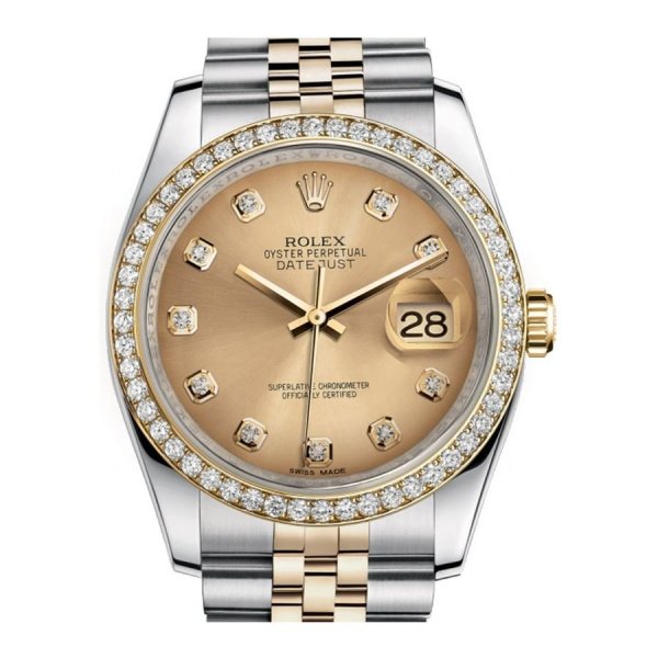 Rolex Datejust Lady Steel Yellow Gold 36mm 116243-Champagne-Dial-Diamond-Jubilee 21656