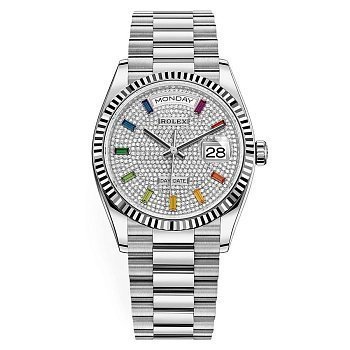 Rolex Day-Date Ladies Diamond-paved rainbow sapphires 128239