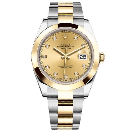 Rolex Datejust 41 26303 Champagne set with diamonds Oyster Bracelet