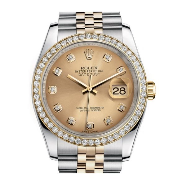 Rolex Datejust Lady Steel Yellow Gold 36mm 116243-Champagne-Dial-Diamond-Jubilee 21656