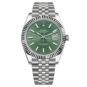 Rolex Datejust  41 Mint green fluted motif 126334-0030