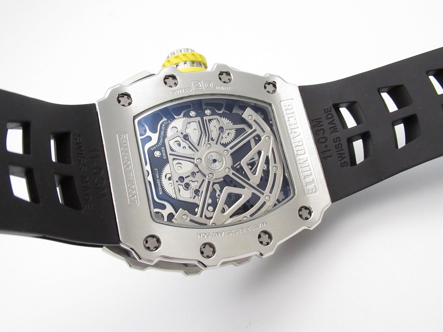 Richard Mille RM 011 Automatic Flyback Chronograph in Titanium on Black Rubber