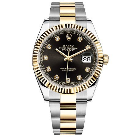 Rolex Datejust 41 126333 Black set with diamonds Oyster Bracelet