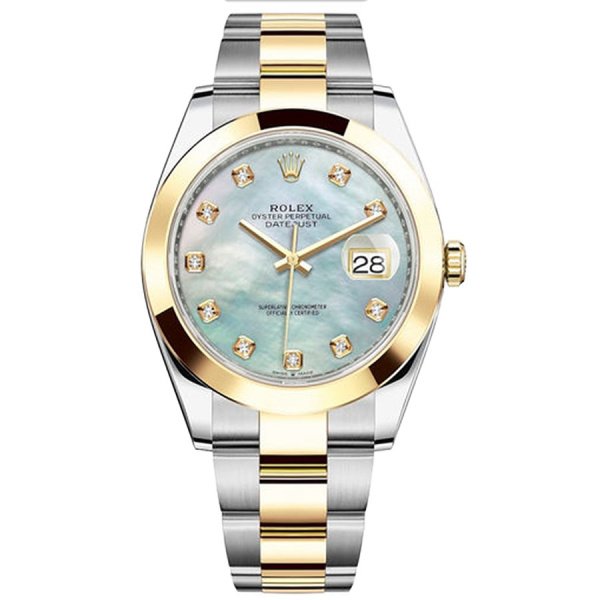 Rolex Datejust 41 126303 White mother-of-pearl set with diamonds