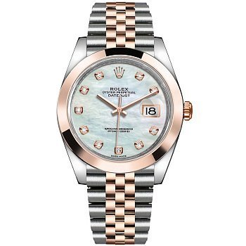 Rolex Datejust 41 126301 White mother-of-pearl set with diamonds