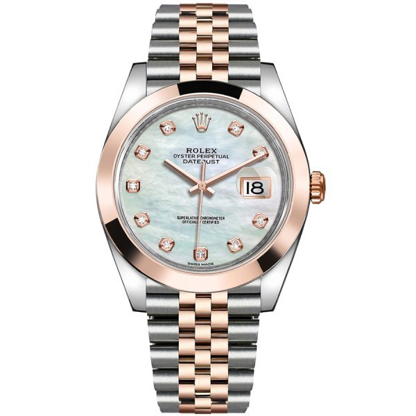 Rolex Datejust 41 126301 White mother-of-pearl set with diamonds